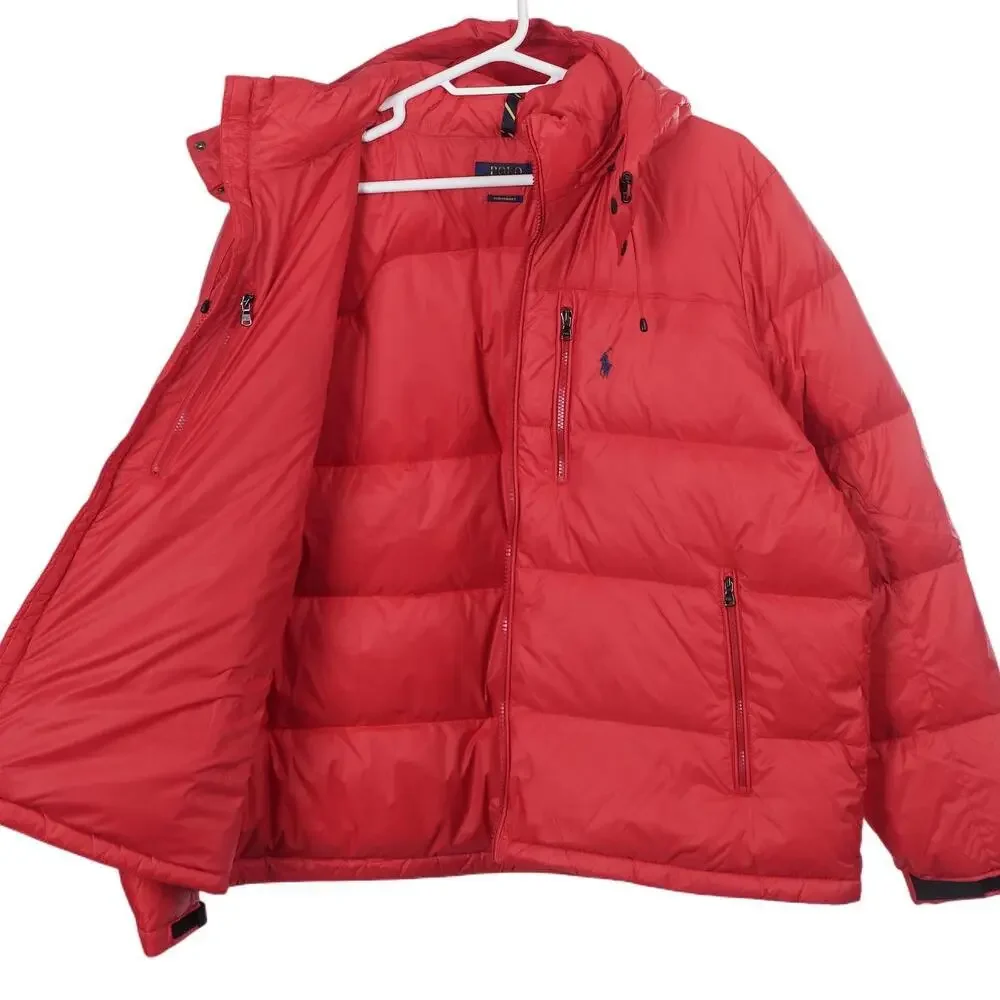 NWOT Polo Ralph Lauren El Cap Jacket 2XB Red Down Puffer Full Zip Hooded